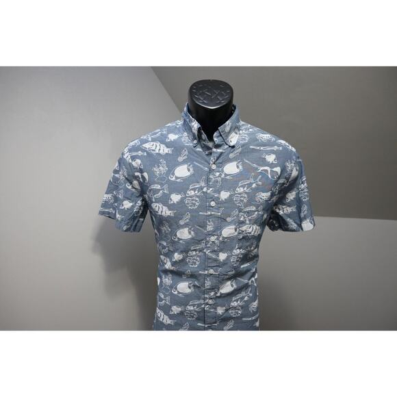 J Crew Button Up Dress Shirt Hawaiian Casual Short Sleeve Pocket Mens Sz Small - Picture 2 of 6